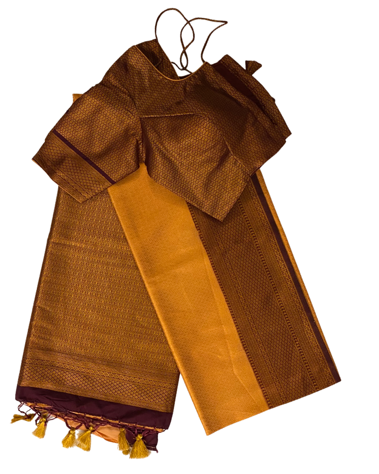 Orange Kubera Silk Saree