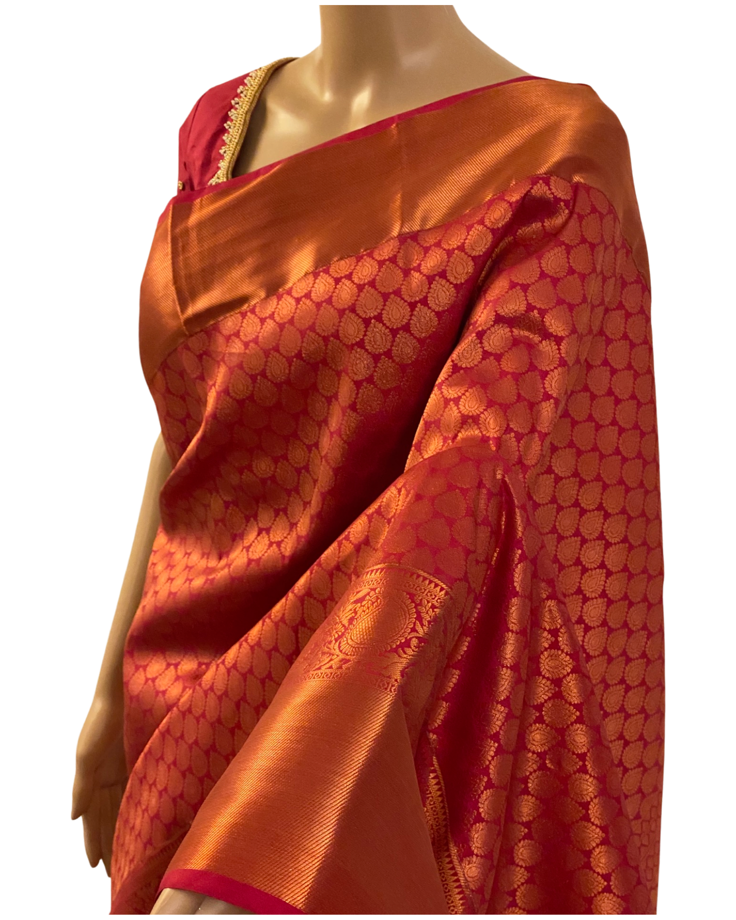 Pink Kanchipuram Handloom Silk Saree