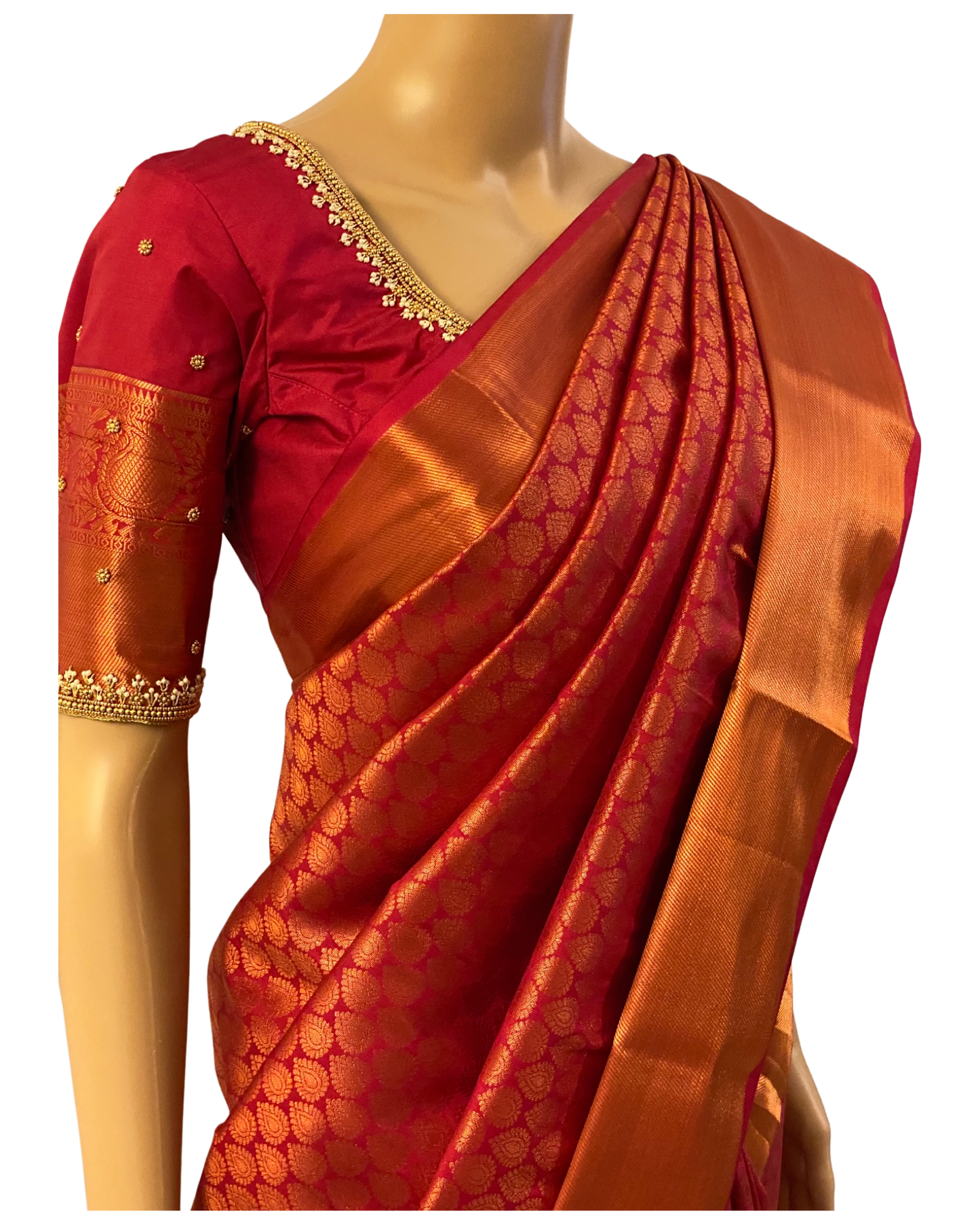 Pink Kanchipuram Handloom Silk Saree