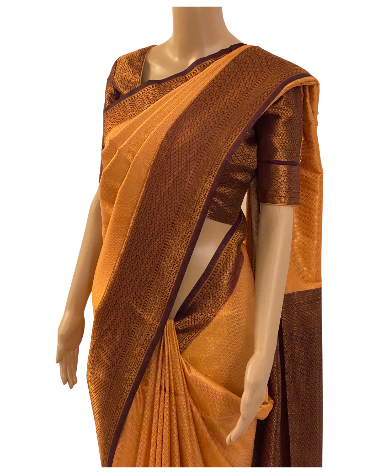 Orange Kubera Silk Saree