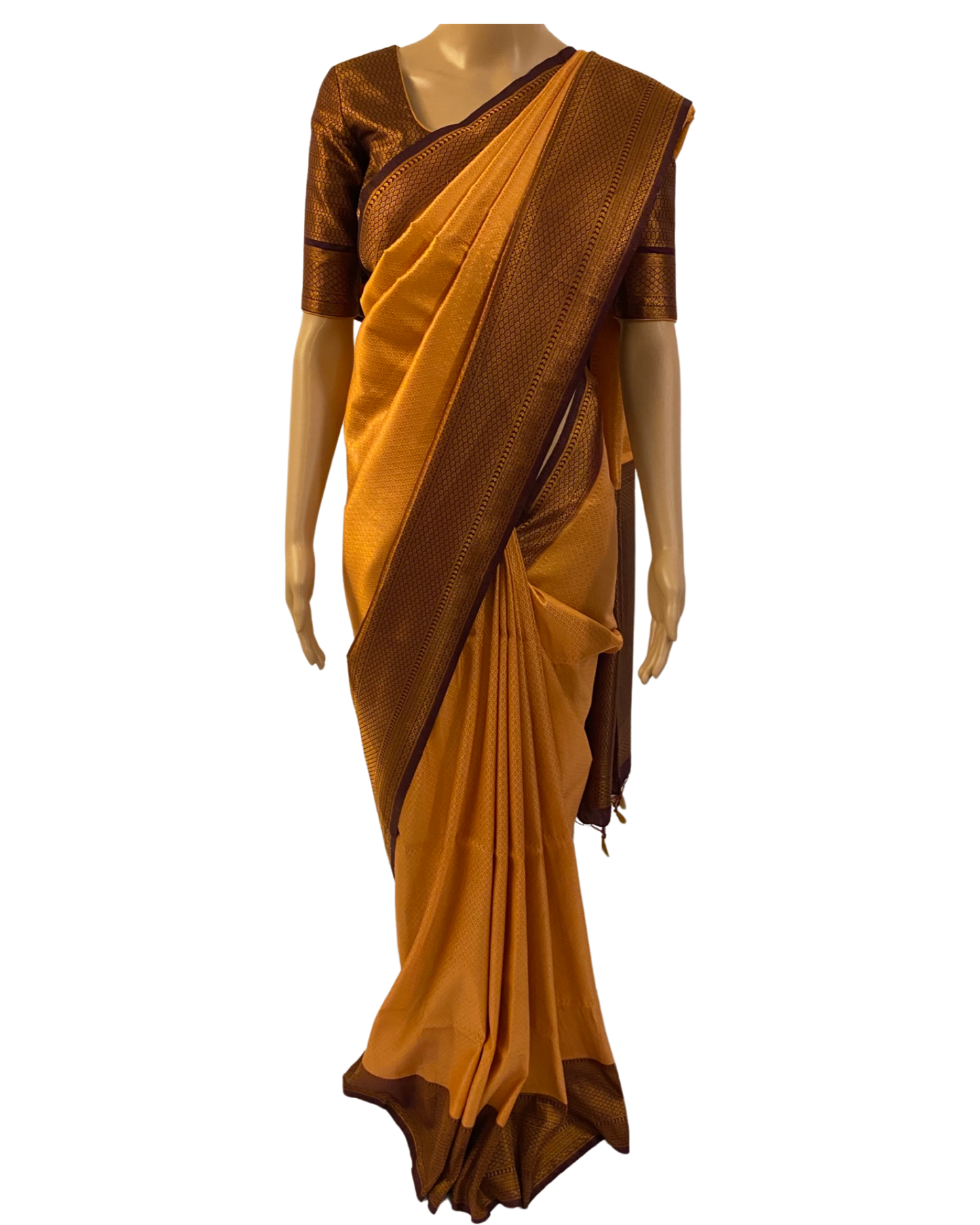Orange Kubera Silk Saree