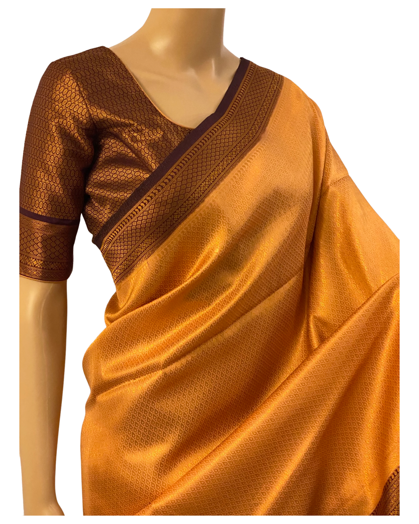 Orange Kubera Silk Saree