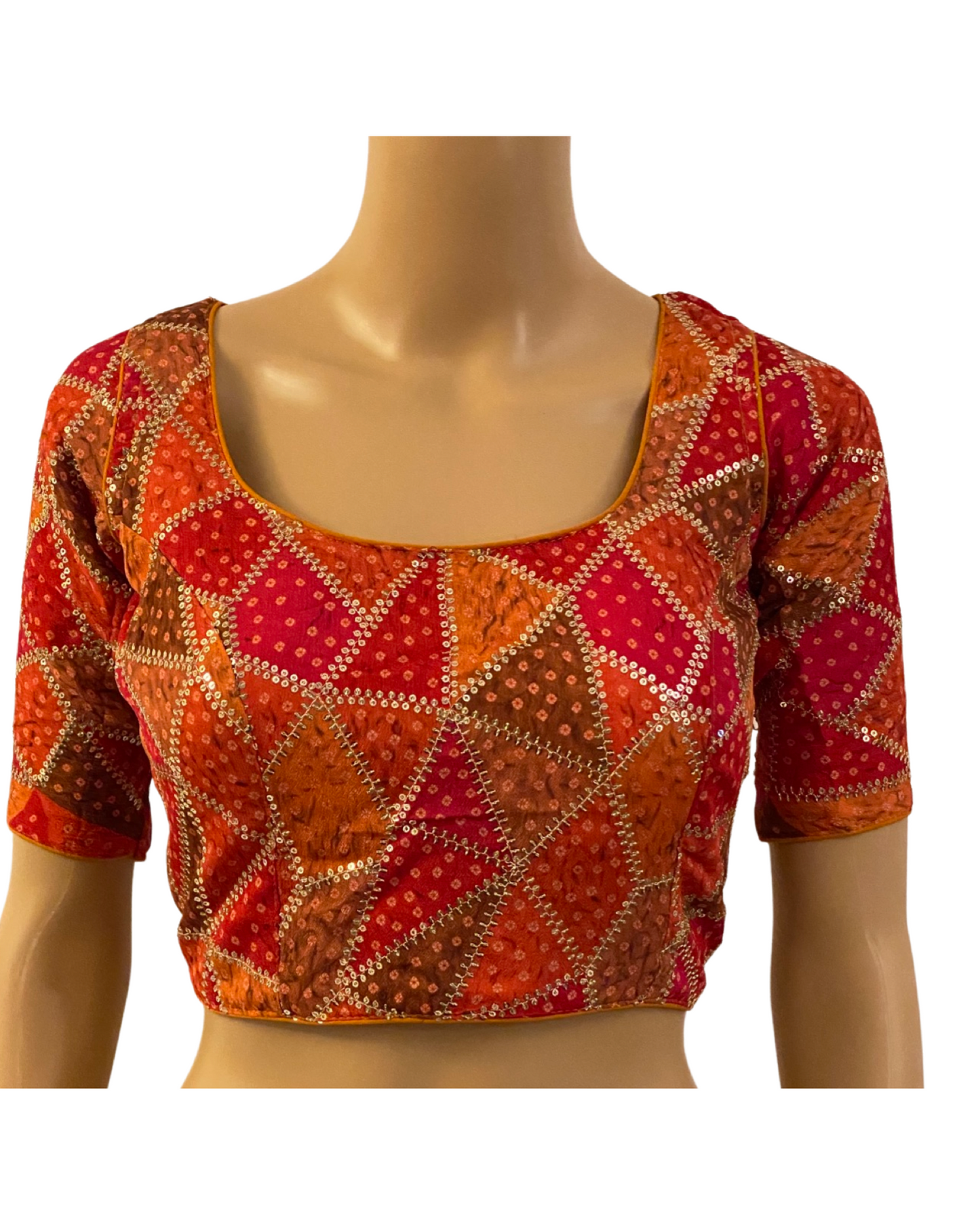 Orange and Pink Handloom Kaddi Banarasi Silk Saree With Designer Blouse