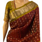 Maroon and Green Pure Handloom Kanchipuram Silk Saree