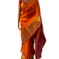 Orange and Pink Kanchipuram Handloom Silk Saree