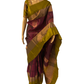 Wine and Green Kanchipuram Silk Saree