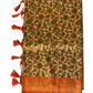Peach and Green Kalamkari Soft Silk Saree