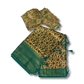 Green Kalamkari Soft Silk Saree (folded saree and blouse)