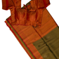 Green Kubera Silk Saree with Stone Work (folded saree with blouse)