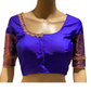 Brick Red and Blue Kanchipuram Silk Saree