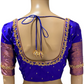 Brick Red and Blue Kanchipuram Silk Saree