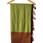 Pista Green and Maroon Banarasi Georgette Saree