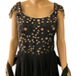 DESIGNER BLACK OFF-SHOULDER PEPLUM KURTA AND SHARARA SET