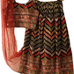 VELVET PARTY WEAR LEHENGA WITH CROP TOP IN MULTI COLOR