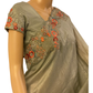 Pastel Green Party Wear Chinnon Crepe Saree