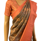Grey and Peach Soft Silk Saree