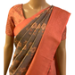 Grey and Peach Soft Silk Saree