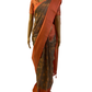 Grey and Peach Soft Silk Saree