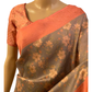 Grey and Peach Soft Silk Saree