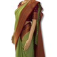 Pista Green and Maroon Banarasi Georgette Saree