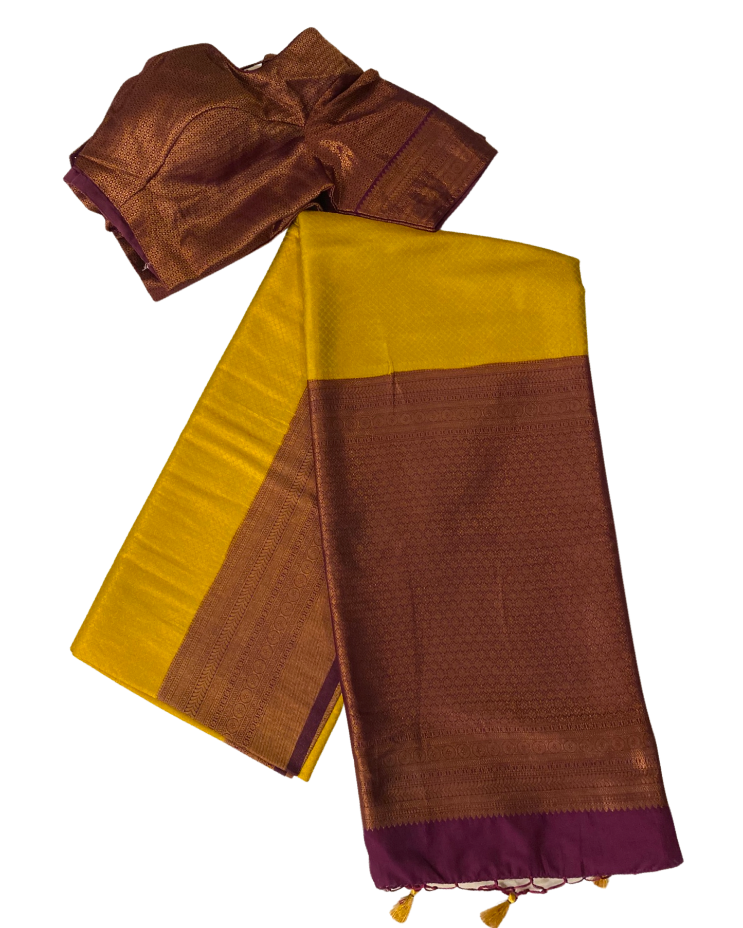 Yellow Kubera Silk Saree