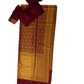 Wine Handloom Banarasi Silk Saree