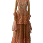 PASTEL PINK LEHANGA WITH PEPLUM KURTA