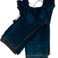 Designer Blue Swarovski Satin Silk Saree (open saree with blouse)