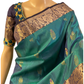 Peacock Blue Pure Handloom Kanchipuram Silk Saree