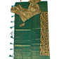 Green Kalamkari Soft Silk Saree (folded saree with blouse)