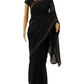 Navy Blue Pure Chiffon Georgette Saree