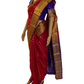 Red and Violet Handloom Kanchipuram Saree