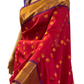 Red and Violet Handloom Kanchipuram Saree