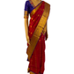 Red and Violet Handloom Kanchipuram Saree
