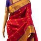 Red and Violet Handloom Kanchipuram Saree