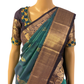 Peacock Blue Pure Handloom Kanchipuram Silk Saree