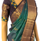 Peacock Blue Pure Handloom Kanchipuram Silk Saree
