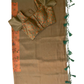 Peach and Green Soft Silk Saree