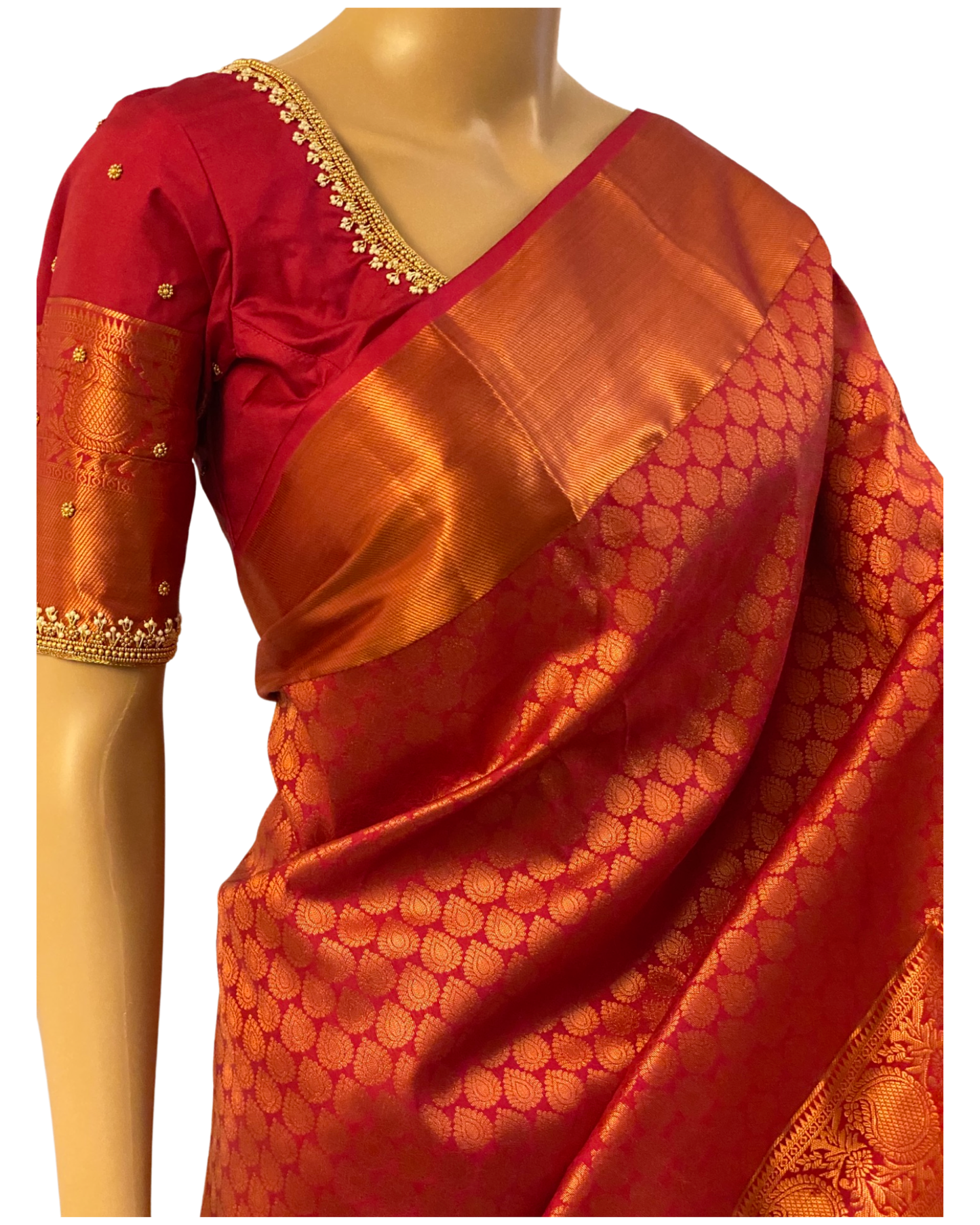 Pink Kanchipuram Handloom Silk Saree