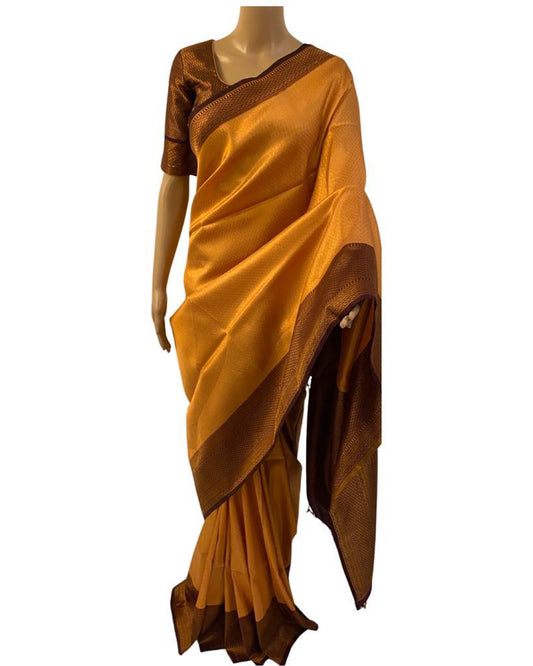 Orange Kubera Silk Saree