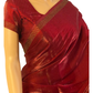 Designer Maroon Swarovski Satin Silk Saree (left view)