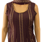 WINE KURTA WITH FLARED SHARARA (close up)