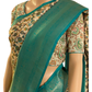 Green Kalamkari Soft Silk Saree (right view)