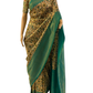 Green Kalamkari Soft Silk Saree (full view)