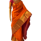 Orange and Pink Kanchipuram Handloom Silk Saree