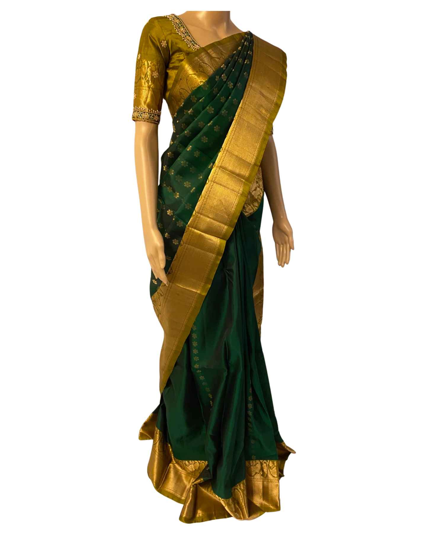 Green Handloom Kanchipuram Silk Saree