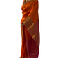 Orange and Pink Kanchipuram Handloom Silk Saree