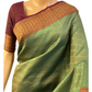 Sea Green with Maroon Katan Banarasi Saree
