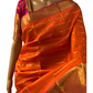 Orange and Pink Kanchipuram Handloom Silk Saree