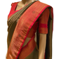 Green Kubera Silk Saree with Stone Work (right view)
